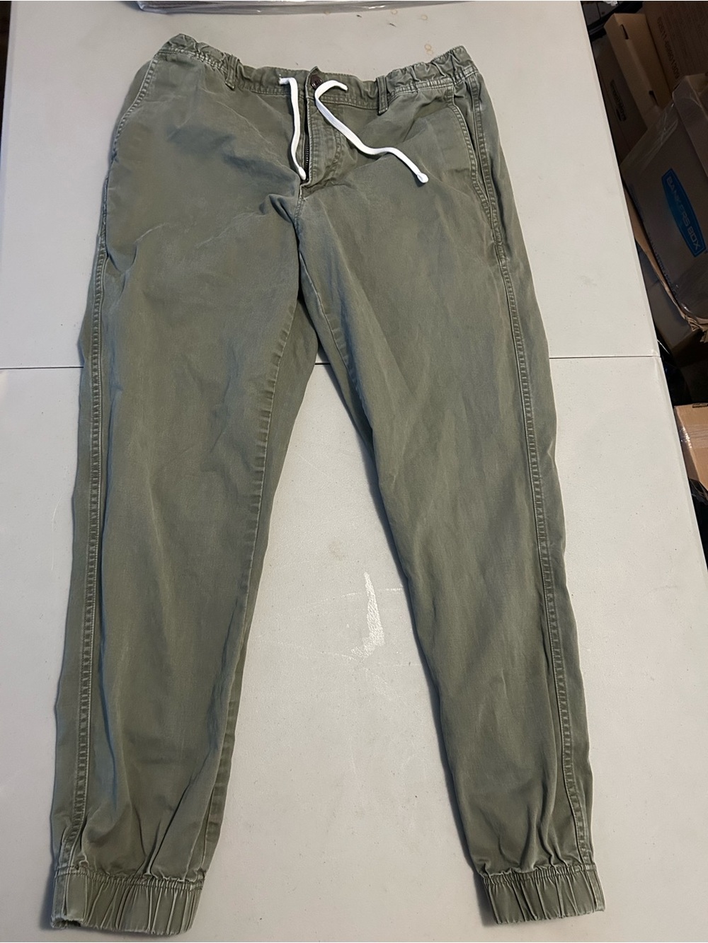 Lands' End Olive Drawstring Jogger Pants
